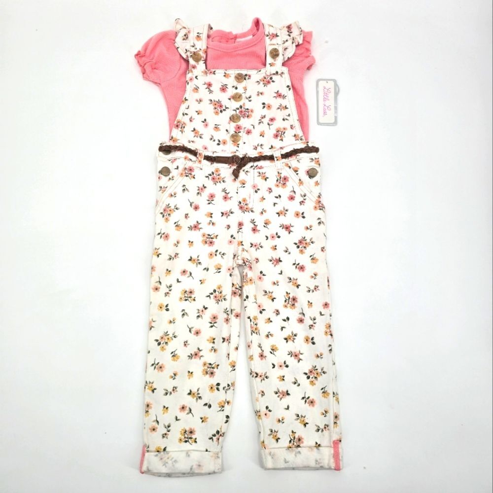 Little Lass Overalls 2pc Set Outfit Size 2T
